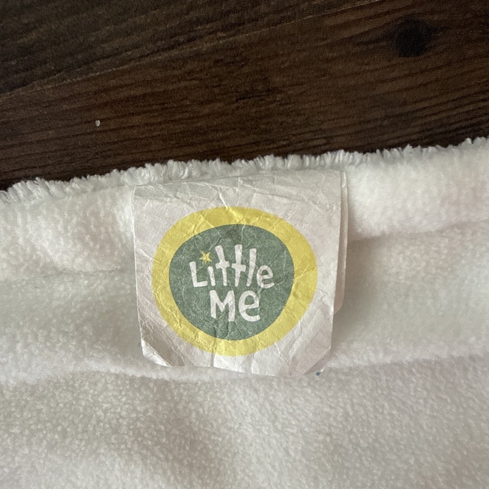 Little Me Train Teddy Bear Plush White And Blue Baby Blanket Security 2016 - Picture 5 of 6